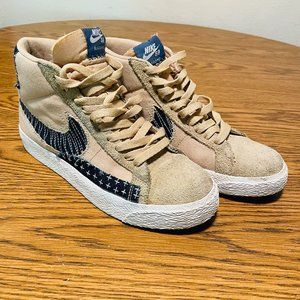 Size Mens 6/ Women's 7.5 - Nike Blazer Mid SB Sashiko Pack - Sesame 2020 Used